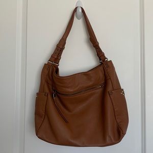 The Sak Women’s Leather Hobo Shoulder Bag Purse Brown